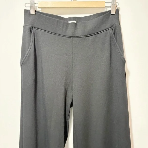 AYR Pants The High Hopes Wide Leg Size Medium Black Pima Cotton Modal Wide Leg - Picture 6 of 16